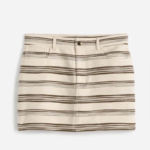 Madewell| Mini Skirt in Striped Tweed - Picture 2 of 3